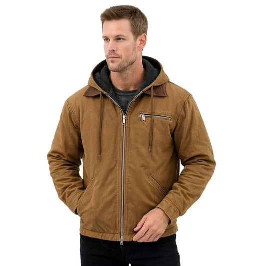Kevin | Men’s Warm Lined Hooded Zip Jacket