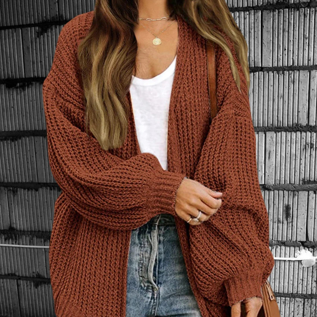 Seraphina | Women’s Lantern Sleeve Oversized Wool Cardigan