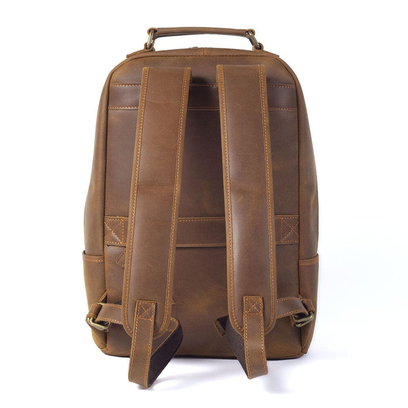Oxford | Brown Leather Backpack for Men and Women-5