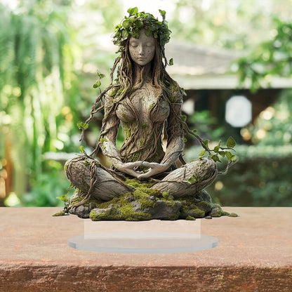 Lunara 2D Bohemian Goddess | Acrylic Décor with Free-Spirited Elegance