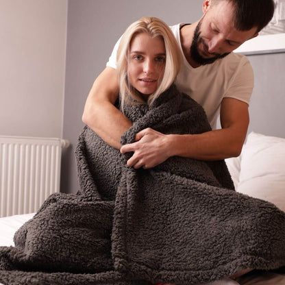 Couples Waterproof Blanket | Soft Plush Cuddle Throw for Bedtime
