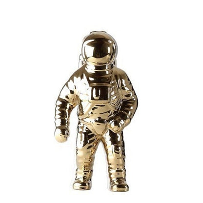 CosmoBloom Astronaut Vase | Futuristic Resin Planter in Luxe Gold or Silver Finish