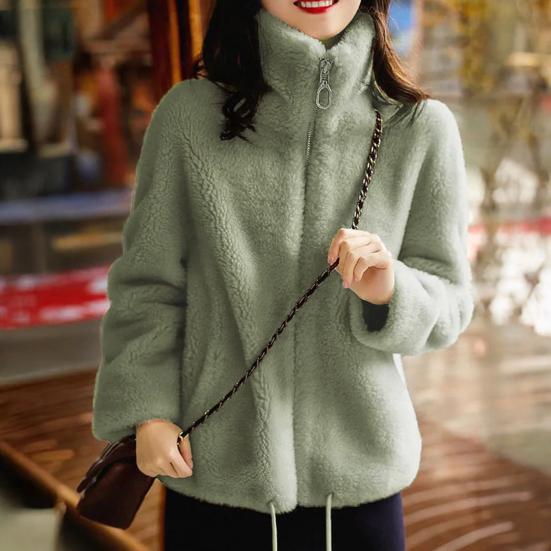 Izzy | Women’s Minimalist Casual Velvet Fleece Jacket