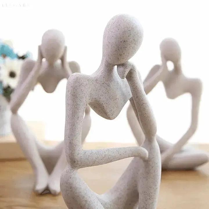 MindMuse Resin Sculpture | Abstract Thought-Inspired Modern Home Accent