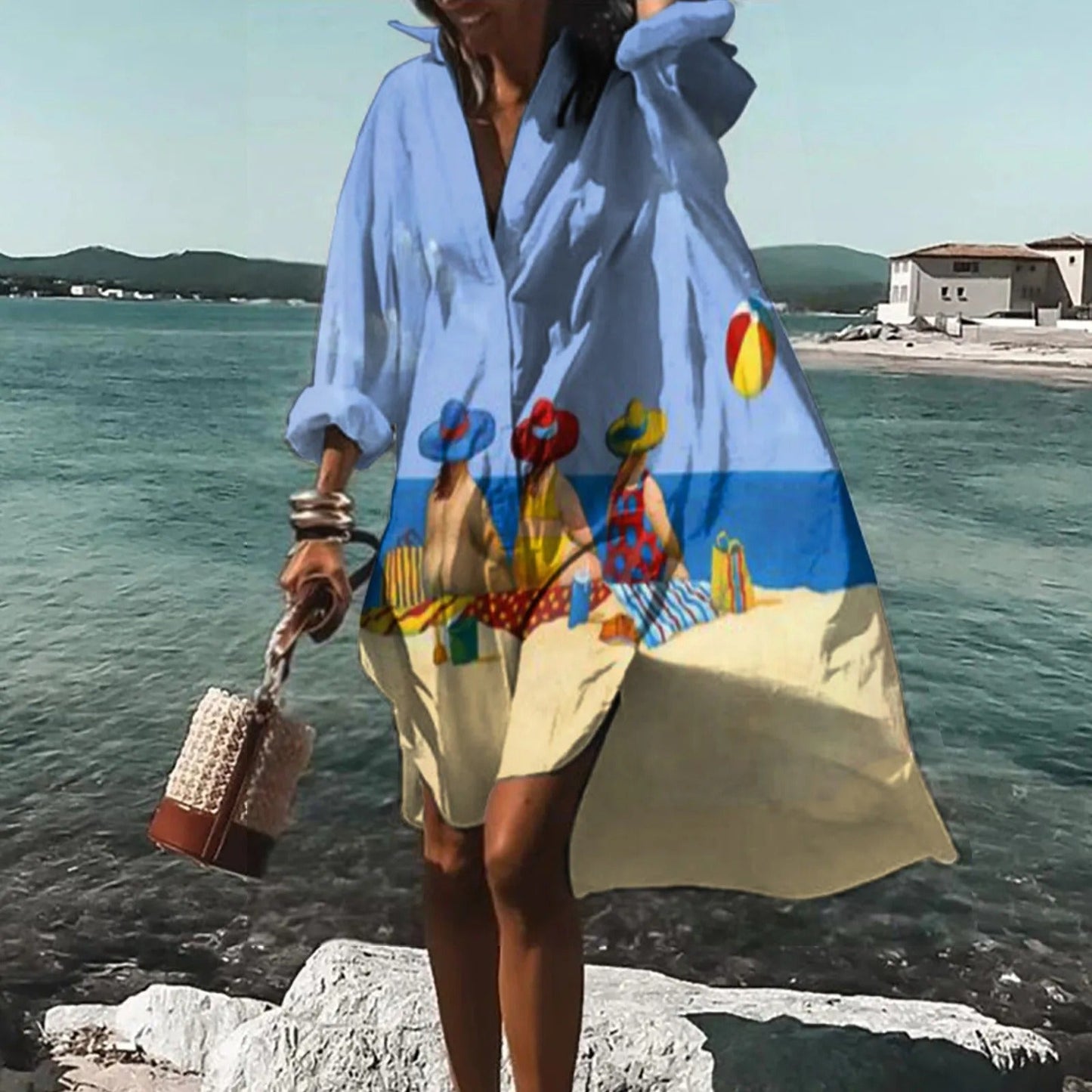 Cressida | Women’s Summer Casual Oversized Shirt Dress