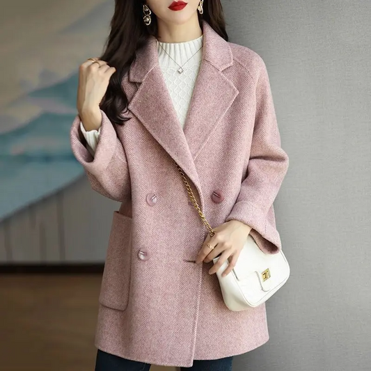 Madeline | Women’s Double Breasted Wool Trench Coat with Slim Fit