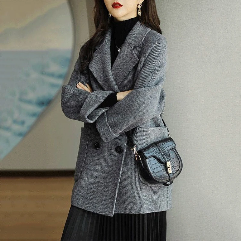 Madeline | Women’s Double Breasted Wool Trench Coat with Slim Fit
