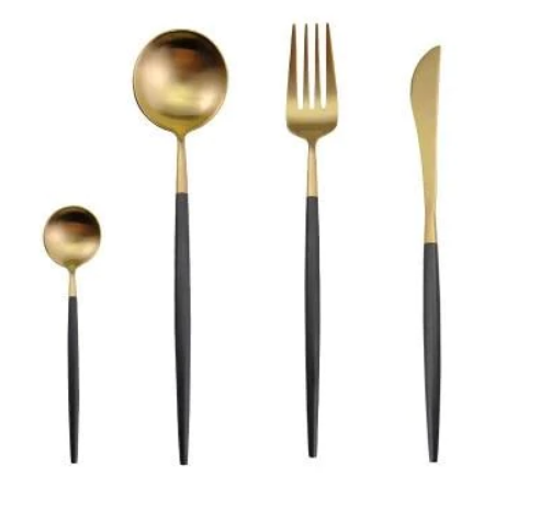 PrestigeCut 24-Piece | Gold & Silver Stainless Steel Dining Collection