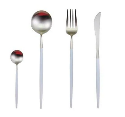 PrestigeCut 24-Piece | Gold & Silver Stainless Steel Dining Collection
