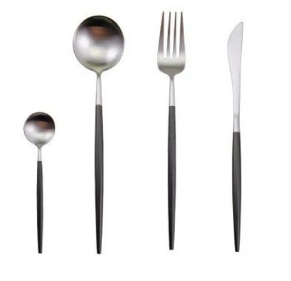 PrestigeCut 24-Piece | Gold & Silver Stainless Steel Dining Collection