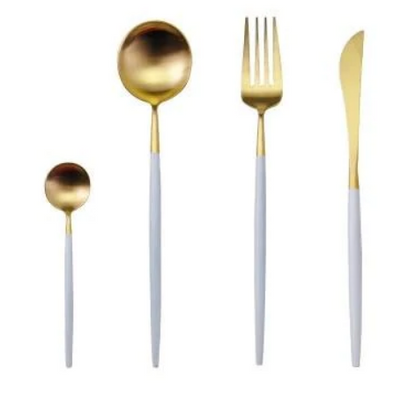 PrestigeCut 24-Piece | Gold & Silver Stainless Steel Dining Collection
