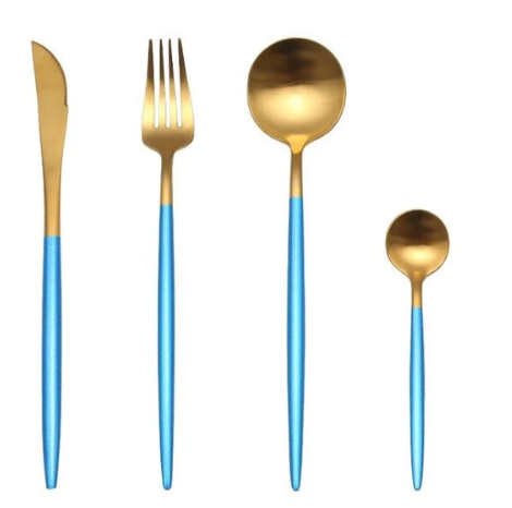PrestigeCut 24-Piece | Gold & Silver Stainless Steel Dining Collection