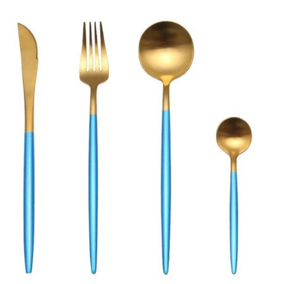 PrestigeCut 24-Piece | Gold & Silver Stainless Steel Dining Collection