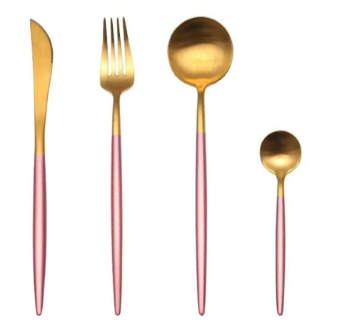 PrestigeCut 24-Piece | Gold & Silver Stainless Steel Dining Collection