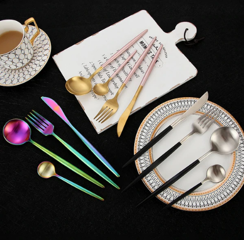 PrestigeCut 24-Piece | Gold & Silver Stainless Steel Dining Collection
