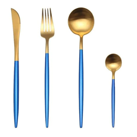 PrestigeCut 24-Piece | Gold & Silver Stainless Steel Dining Collection