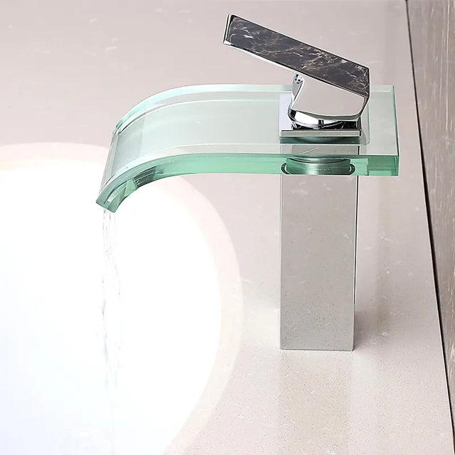 LustraFall Faucet | Sleek Waterfall Elegance for Modern Bath Spaces