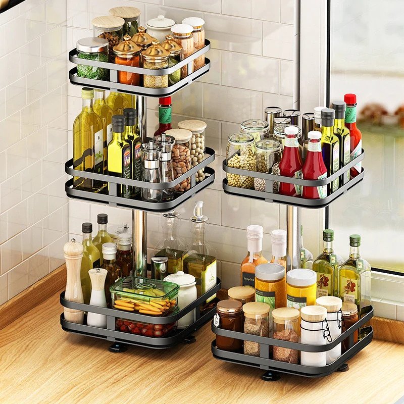 SpinStow Ingot Rack | 360° Rotating Organizer for Smart Cabinet Storage
