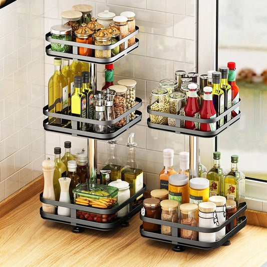 SpinStow Ingot Rack | 360° Rotating Organizer for Smart Cabinet Storage