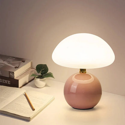 Celestia Glow | Soft Blush LED Ceramic Lamp