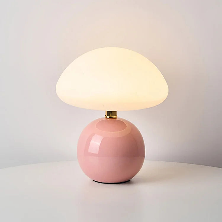 Celestia Glow | Soft Blush LED Ceramic Lamp