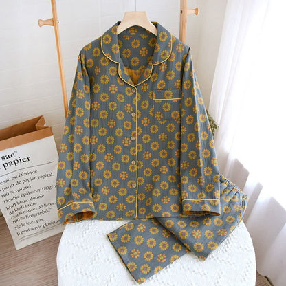 SolBloom Unisex Pajama Set | Breezy Cotton Comfort with Cheerful Sunflower Charm