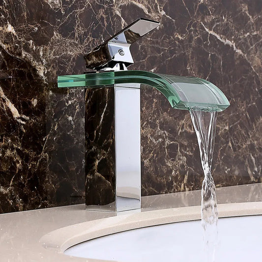 LustraFall Faucet | Sleek Waterfall Elegance for Modern Bath Spaces