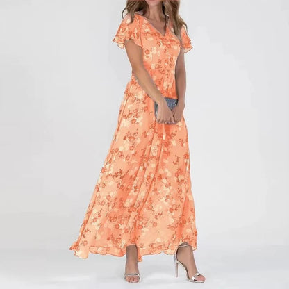 Corinne | Women’s Summer Floral Flowy Glam Maxi Dress