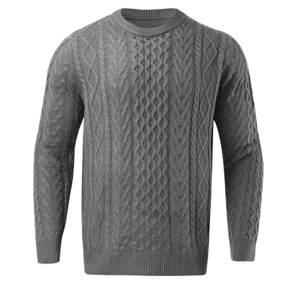 Adrian | Men’s Cable Pattern Slim Fit Knit Sweater