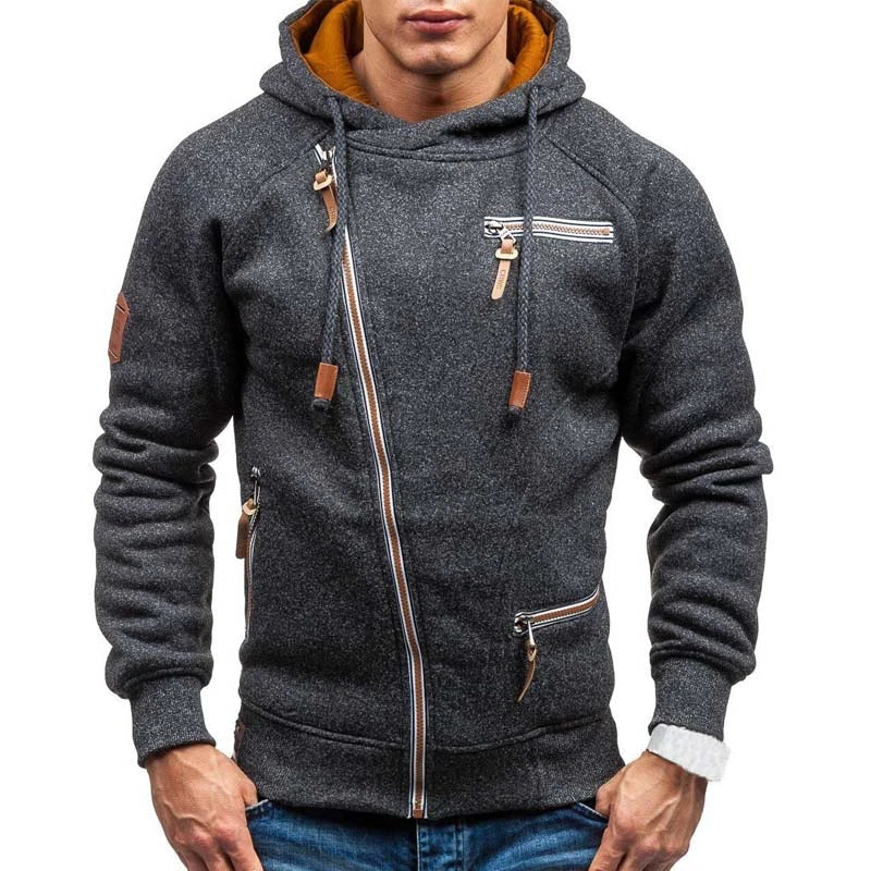 Dexter | Men’s Casual Fleece Hoodie with Zippered Pockets