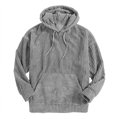 Trevor | Men’s Oversized Corduroy Hoodie with Kangaroo Pocket