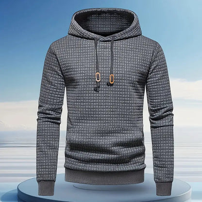 Brennan | Men’s Casual Waffle Knit Winter Hoodie