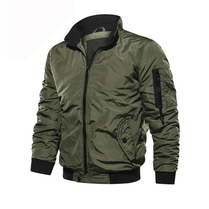 Ryan | Men’s Windproof Bomber Jacket with Zipper & Ribbed Hem
