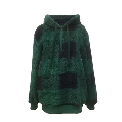 Lorelai | Women’s Cozy Knit Plaid Pullover Hoodie
