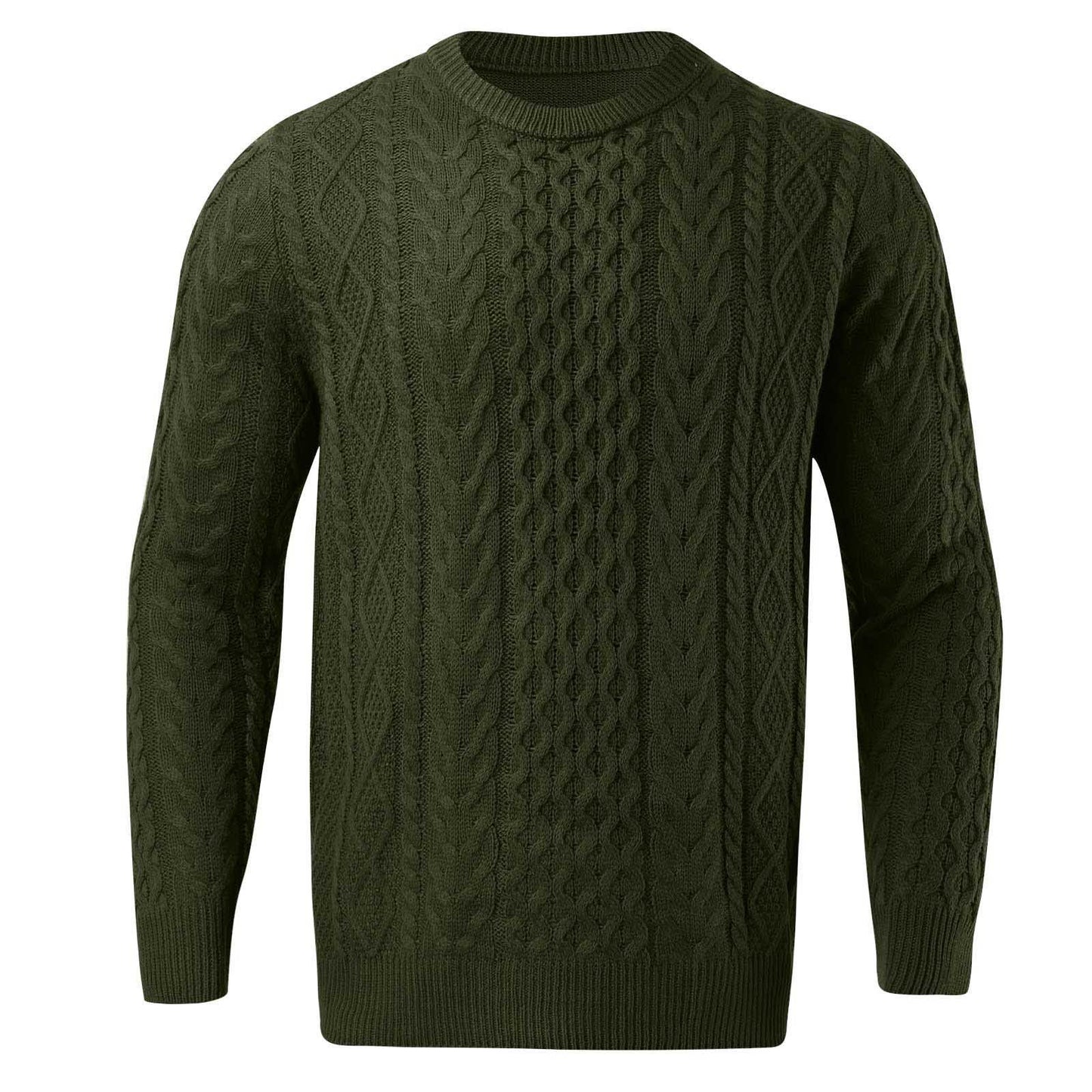 Adrian | Men’s Cable Pattern Slim Fit Knit Sweater