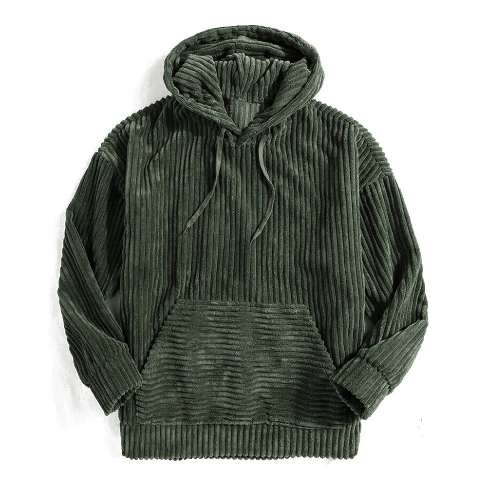 Trevor | Men’s Oversized Corduroy Hoodie with Kangaroo Pocket