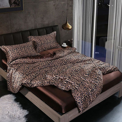 Luxury Silk Satin Bed Set | 4-Piece Duvet Cover & Pillowcase Set