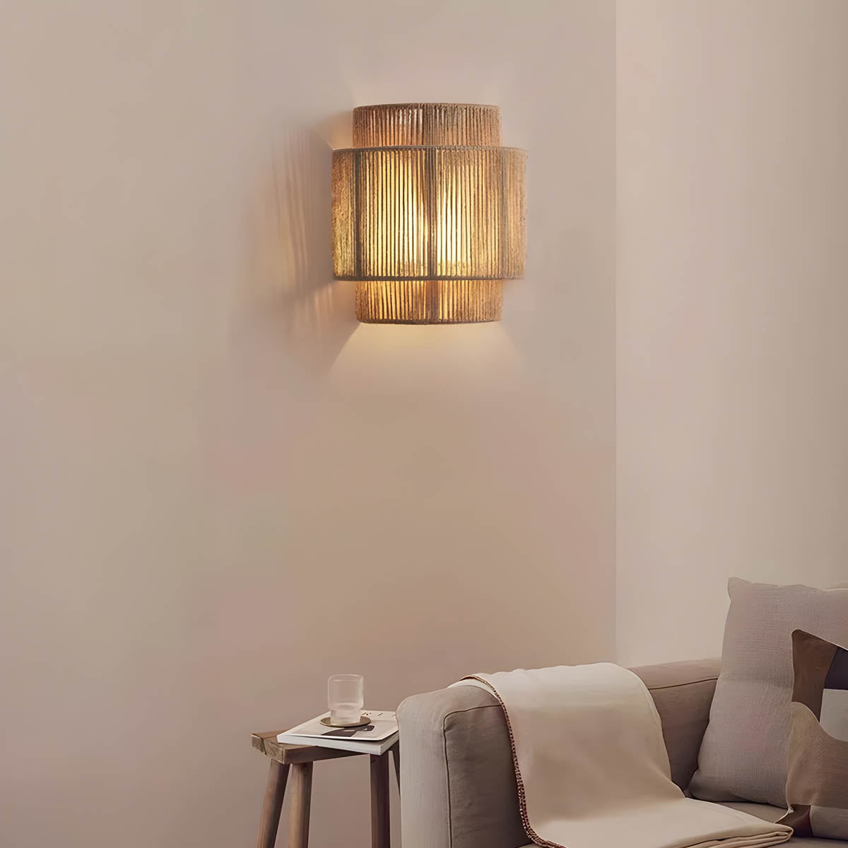 Rustic LED Glow | StellarKnot Rope Wall Lamp