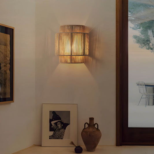 Rustic LED Glow | StellarKnot Rope Wall Lamp