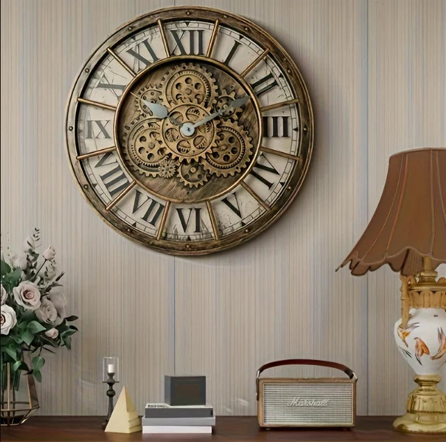 Timeless Ember Wall Clock | Vintage Bronze Elegance