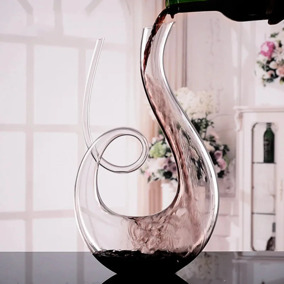 Crystal Swirling Wine Decanter | Elegant Carafe for Aeration & Serving