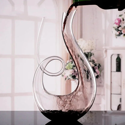 Crystal Swirling Wine Decanter | Elegant Carafe for Aeration & Serving