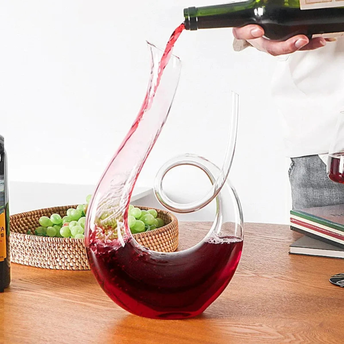 Crystal Swirling Wine Decanter | Elegant Carafe for Aeration & Serving
