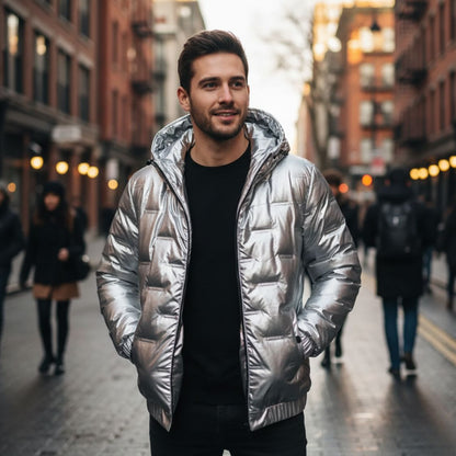 Liam | Men’s Water-Resistant Quilted Down Jacket with Hood