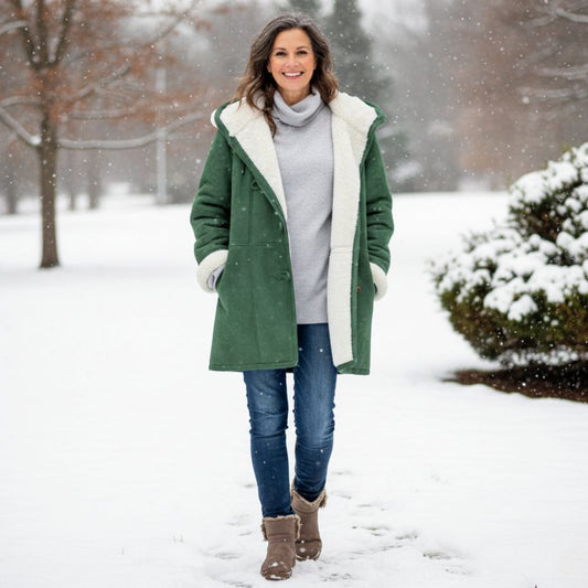 Demi | Women’s Relaxed Fit Cozy Fleece-Lined Hooded Jacket