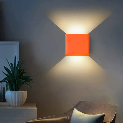 Sleek Bedroom Fixture | PolarCube Square Wall Light