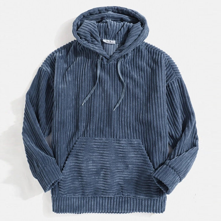Trevor | Men’s Oversized Corduroy Hoodie with Kangaroo Pocket