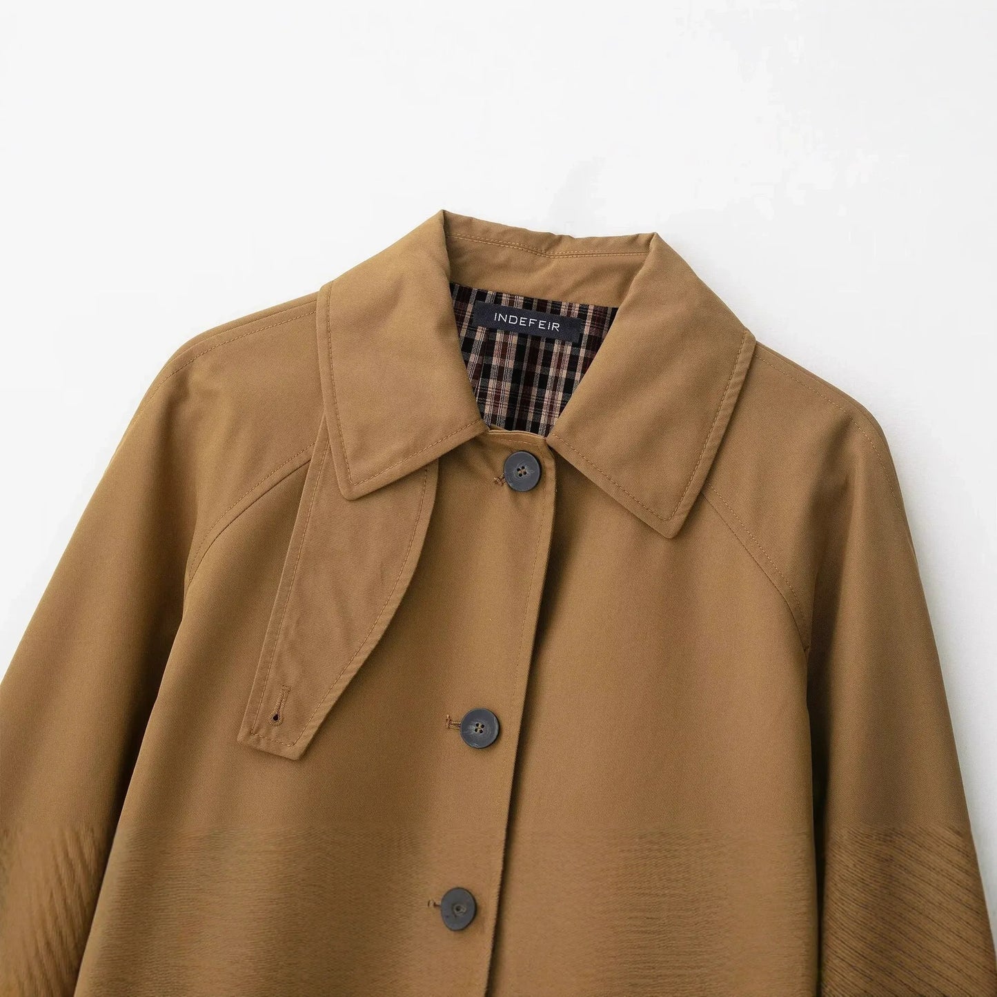 Juliette | Women’s Loose Cotton Blend Trench Coat with Raglan Sleeves