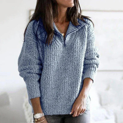 Sierra | Women’s Relaxed Fit Knitted Half-Zip Sweater