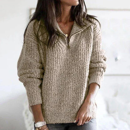 Sierra | Women’s Relaxed Fit Knitted Half-Zip Sweater